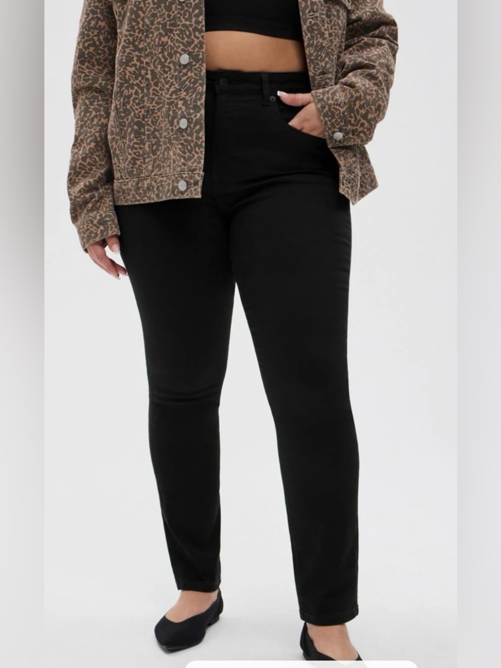 Fabletics Black High-Waist Skinny Jeans